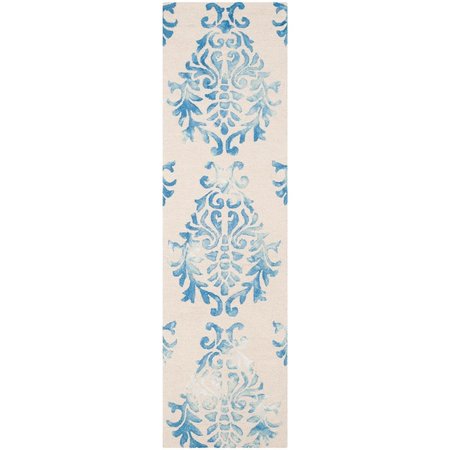SAFAVIEH Dip Dye Hand Tufted Rectangle Rug, Beige and Blue - 3 x 5 ft. DDY516A-3
